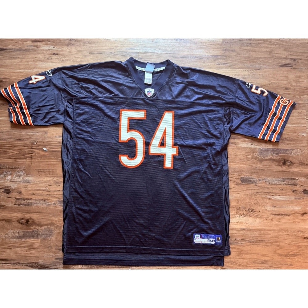 VTG Men's Reebok NFL Equipment Chicago Bears Brian Urlacher #54 Jersey Size 4XL